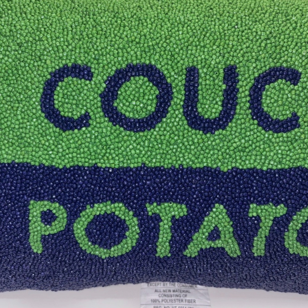 NWT KSNY Green and Blue Couch Potato Pillow - Picture 6 of 6